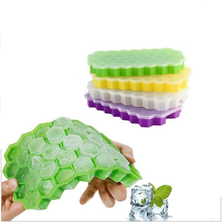 CETAKAN ES BATU PENCETAK SILIKON AGER KARET MURAH HONEYCOMB ICE CUBE LA066RD TRAY SILICONE TUTUP ORI