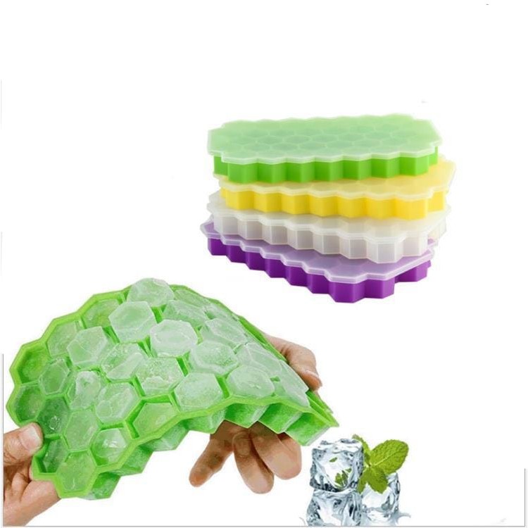 CETAKAN ES BATU SILIKON MURAH TUTUP PENCETAK AGER KARET LA066RD HONEYCOMB ICE CUBE TRAY SILICONE ORI