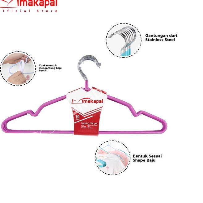 ➴ Gantungan Baju Kawat Warna Special Makapal ♧