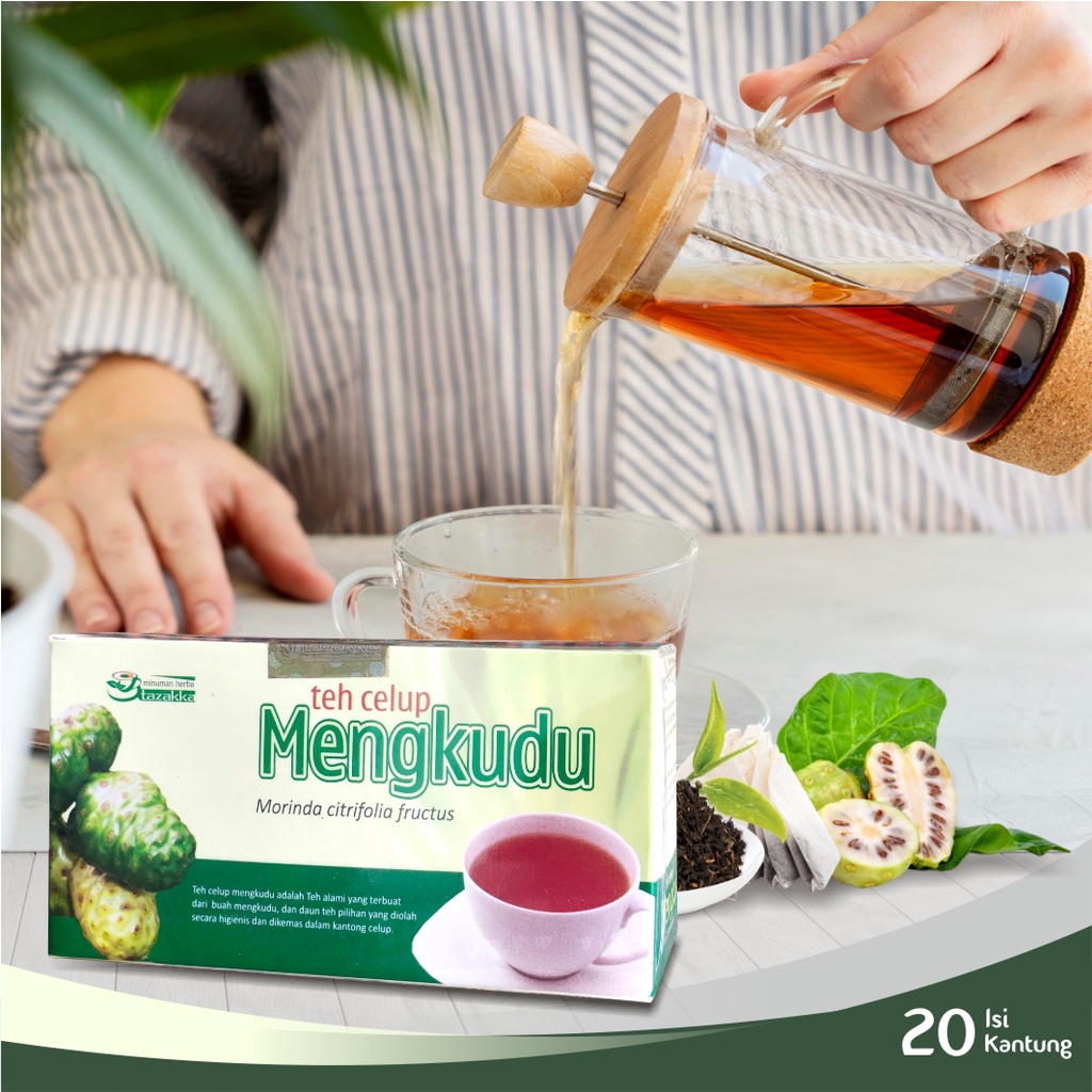 

Teh Celup Mengkudu Isi 20 Kantung | Herbal Tazakka | Original