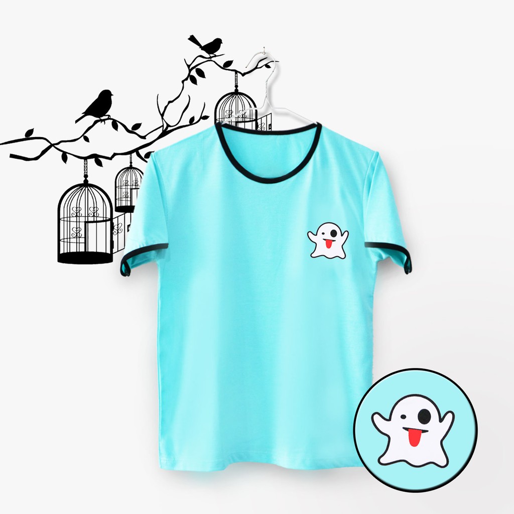 Download Ringer Tee / T-Shirt / Kaos Ghost Warna Hijau Tosca | Shopee Indonesia