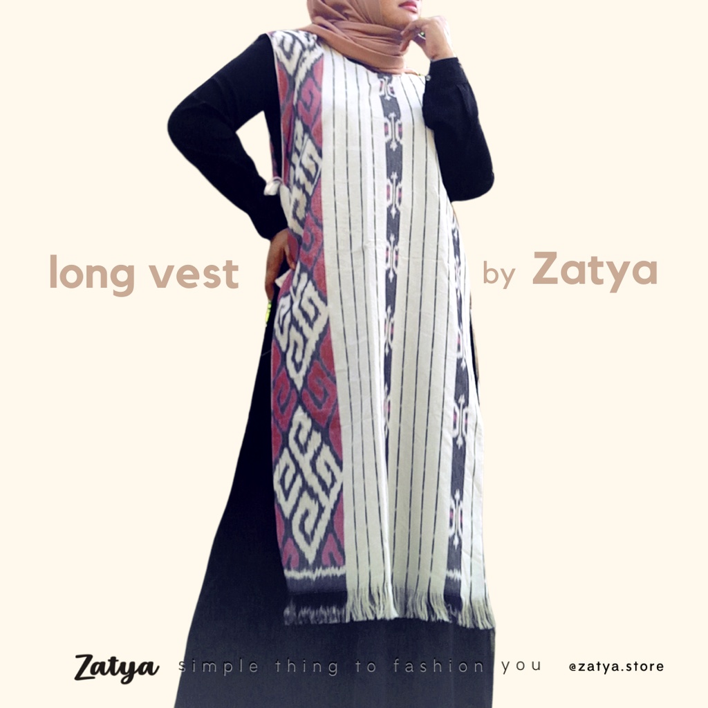 Simply Long Outer/Vest BIG SIZE Etnik Tenun Jepara