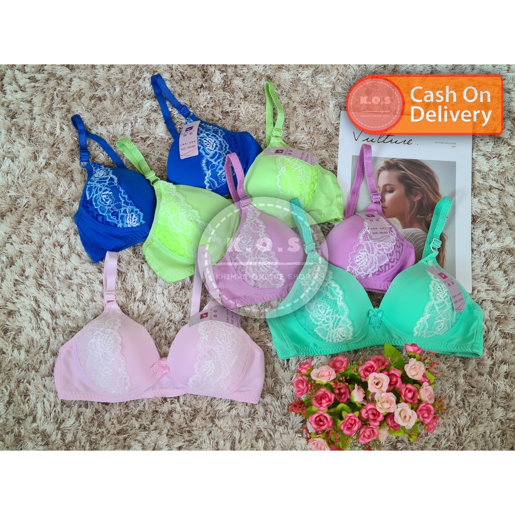 bra bh import busa kait 2 dengan kombinasi renda size 34-38