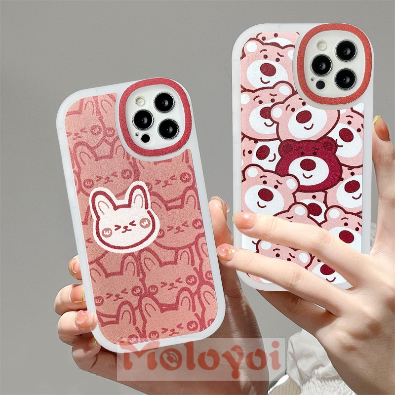 Soft Case TPU Motif Beruang / Kelinci Untuk iPhone 6 7 8 6s Plus 12 1113 Pro Max XR X XS Max SE 2020