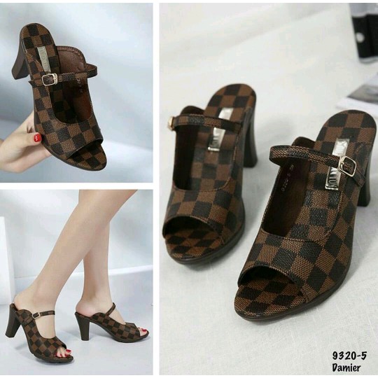 6595DW Sendal Sandal High Heels Pesta T Strap Permata Cewek Wanita Hak Tinggi C Ul Sp Co