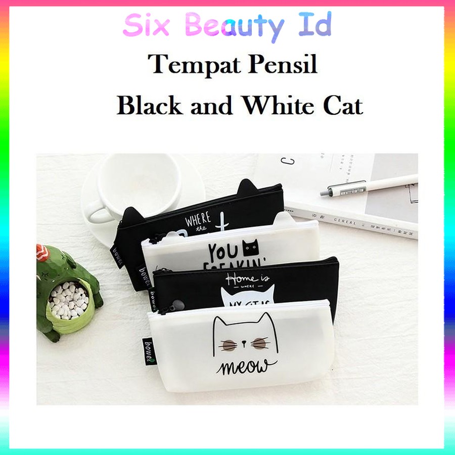 

Sale TP0027 Tempat Pensil Black and White Cat / Tempat Kosmetik