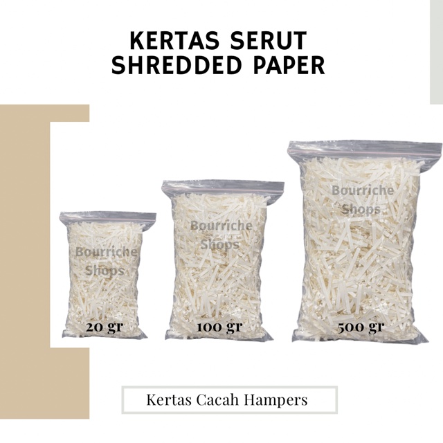 

Shredded Paper (20 Gram) Kertas Potong Cacah Serut MURAH Hampers Kado Potong Tebal