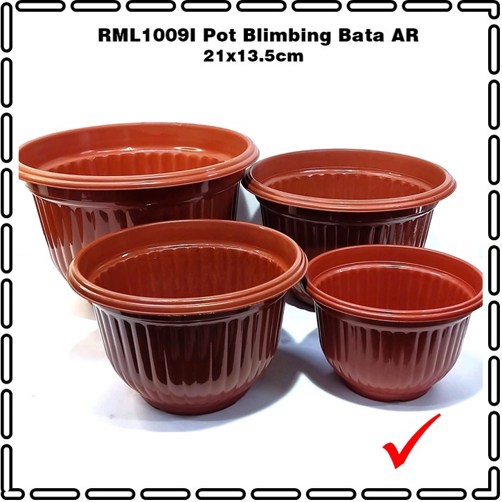 RML1009I Pot Tanaman Model Bliming Bata/Hitam AR No. 21