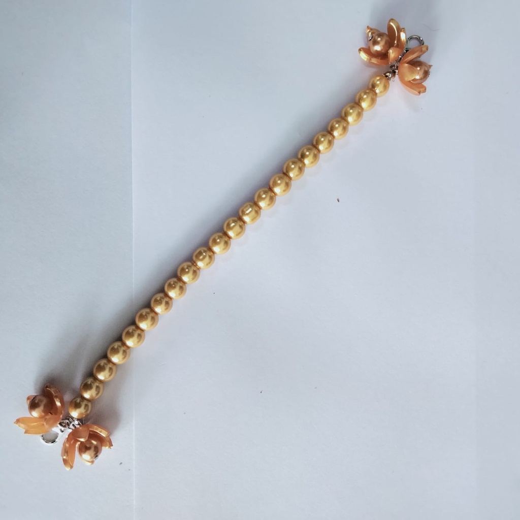 konektor masker mutiara 8m bunga kelopak diujung/strap masker/strap masker hijab/tali masker