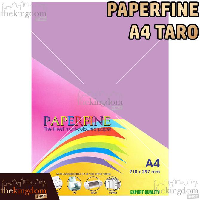 Paperfine Kertas HVS Warna A4 Taro Violet Ungu Purple / Isi 25 Lembar