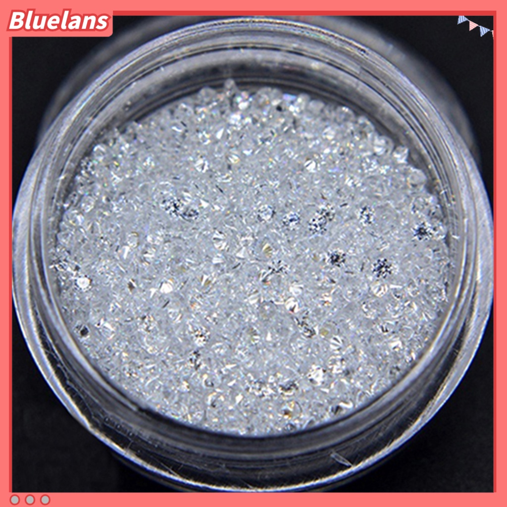Bluelans 300Pcs / Kotak Stiker Kuku Mini Aksen Berlian Imitasi Untuk Dekorasi Manicure / Nail Art