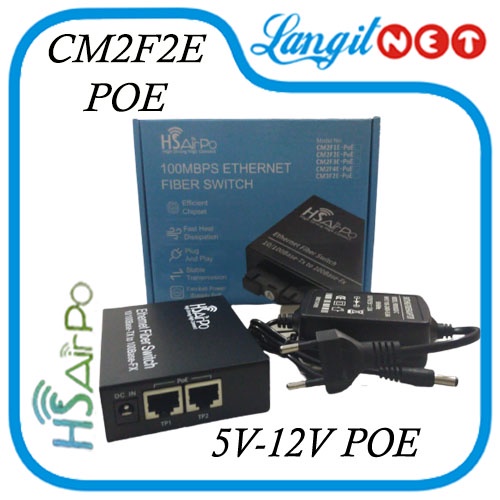 HSAIRPO CM2F2E POE MEDIA CONVERTER 2 FIBER 2 ETHERNET