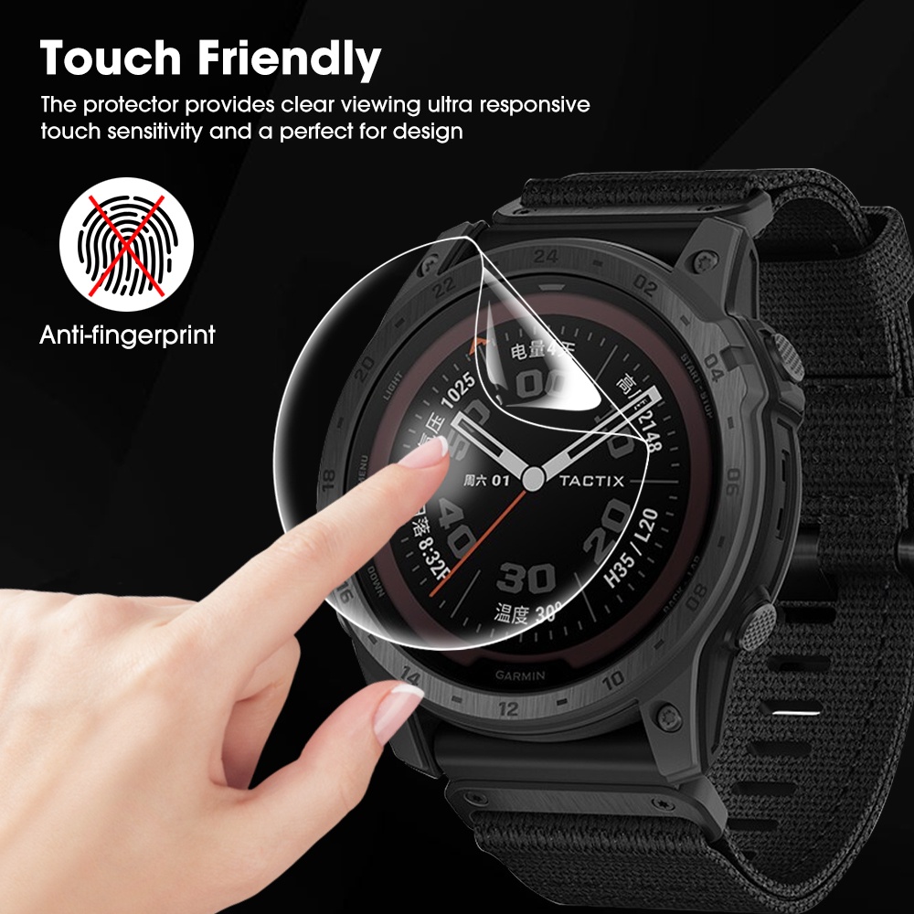 Film Pelindung Layar Full Cover Anti Gores Untuk Smartwatch Garmin Tactix 7 Pro