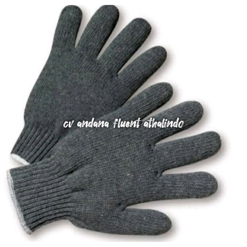 sarung tangan kain katun 1 pasang, benang rajut super, benang 3