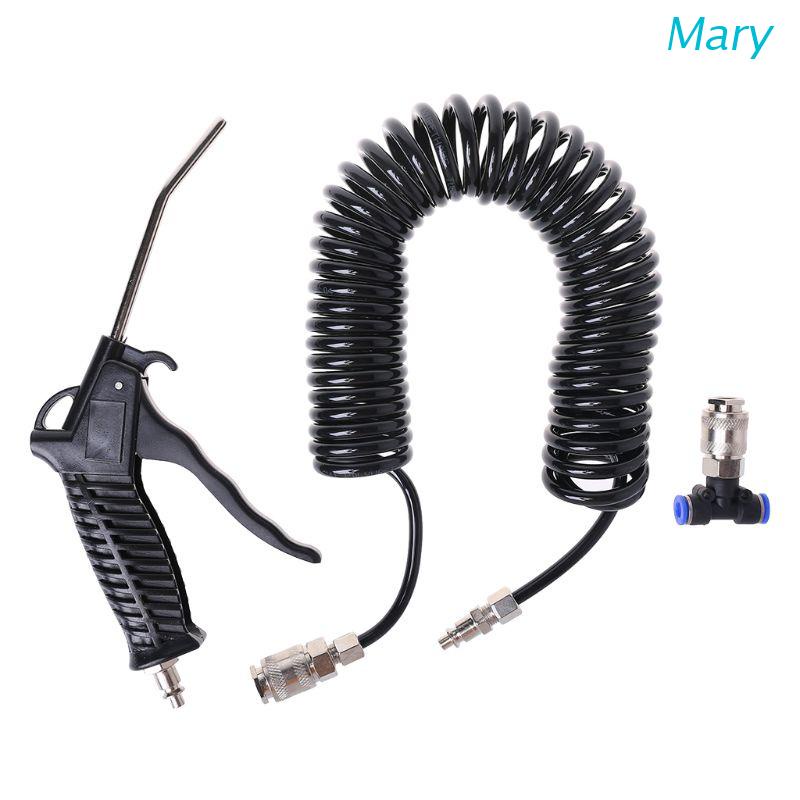 Mary 1 Pc Duster Gun Pneumatik Warna Hitam Dengan Konektor EU + Selang PU