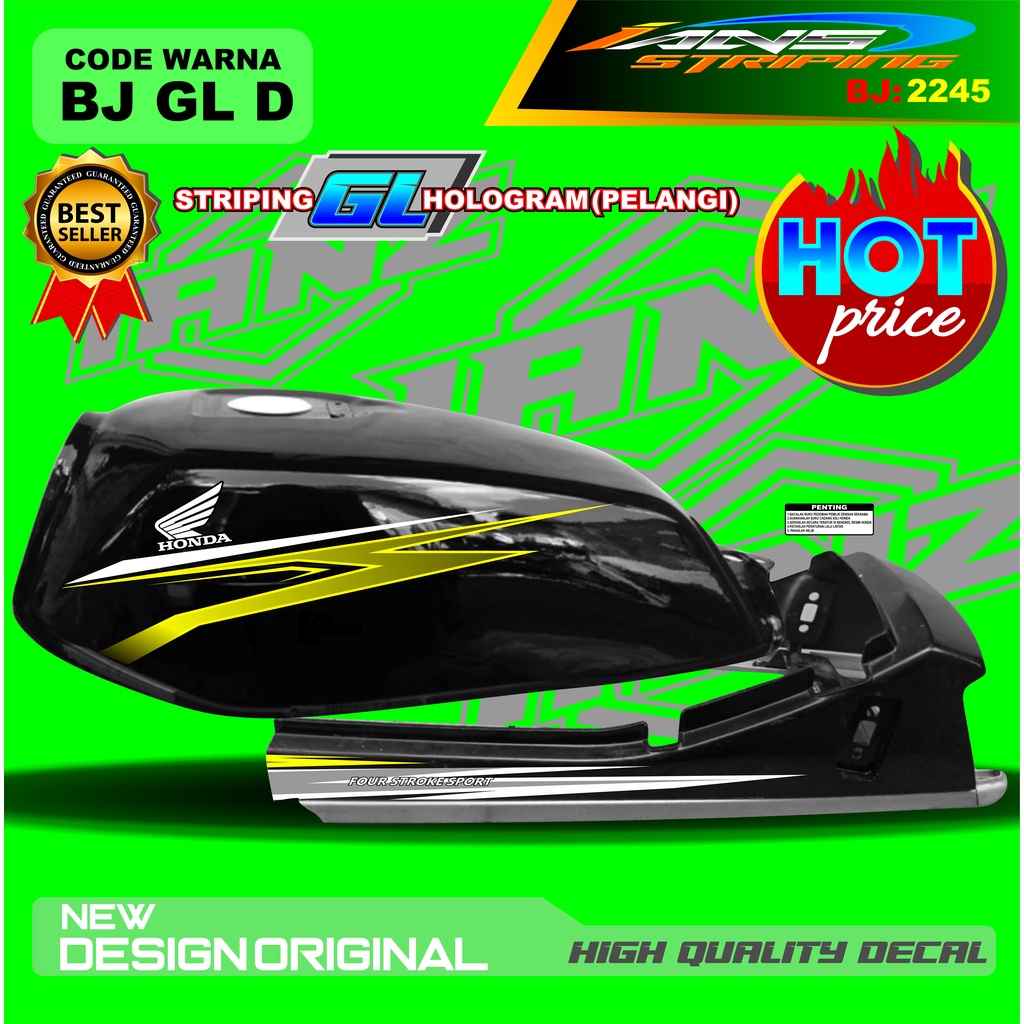 STRIPING GL PRO TERBARU / STIKER MOTOR GL TERMURAH / STRIPING MOTOR GL 100