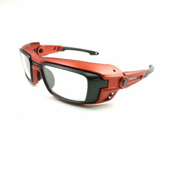 kacamata safety worksafe vector merah hitam Original