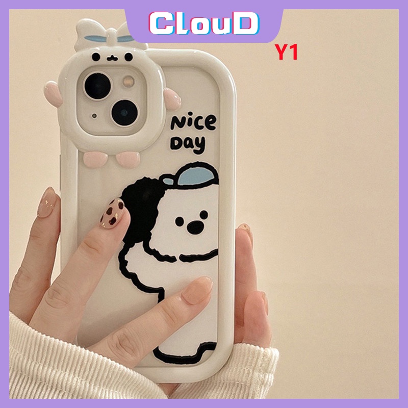 Litter Monster Lens Case OPPO A15 A54 A57 2022 A12 A3s A5s A7 A95 A16K A15s A35 A55 A16 A53 A9 2020 A5 2020 A92 A16s A31 A76 A36 A33 A74 A92 Reno 5 5F Cute Puppy Dog Soft TPU Cover