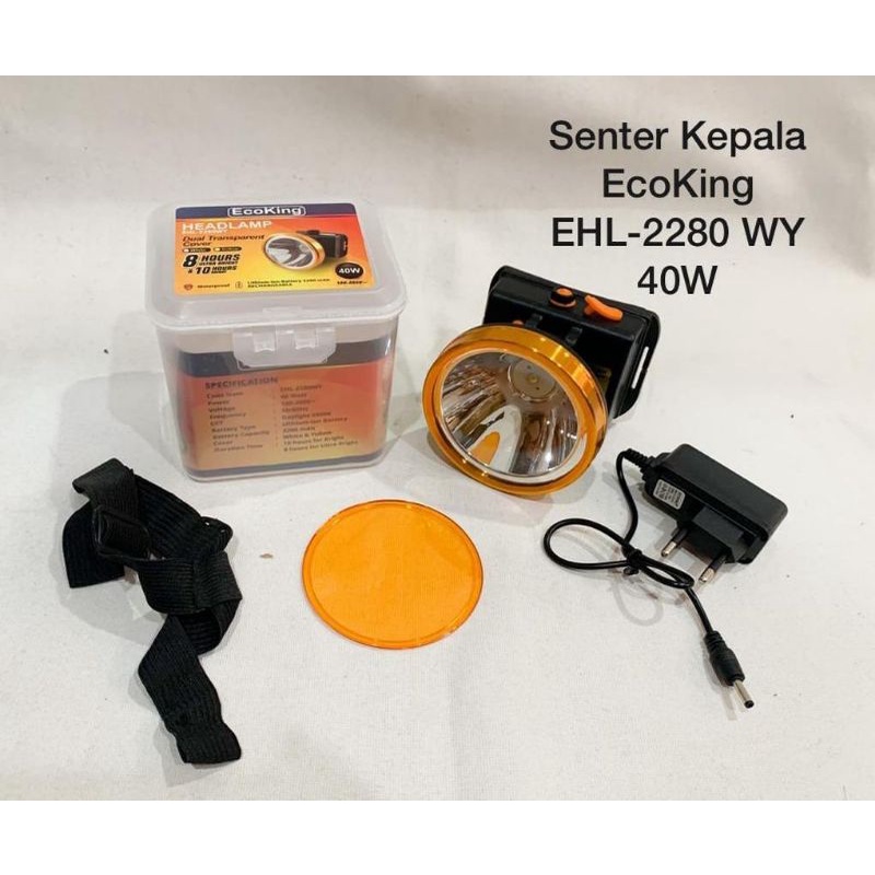 Headlamp Senter Kepala Ecoking 40 Watt