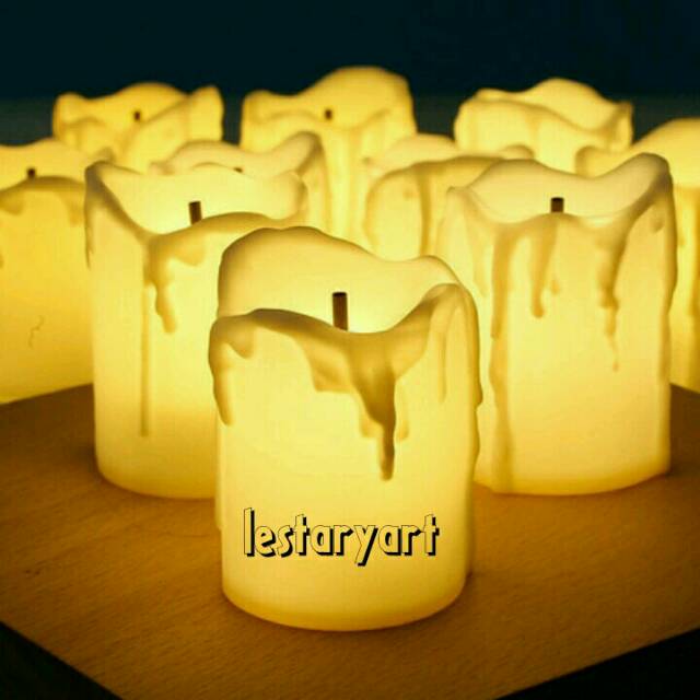 Lilin Elektrik Leleh / Lilin Baterai Mini / Lilin Kecil Nyala Kuning