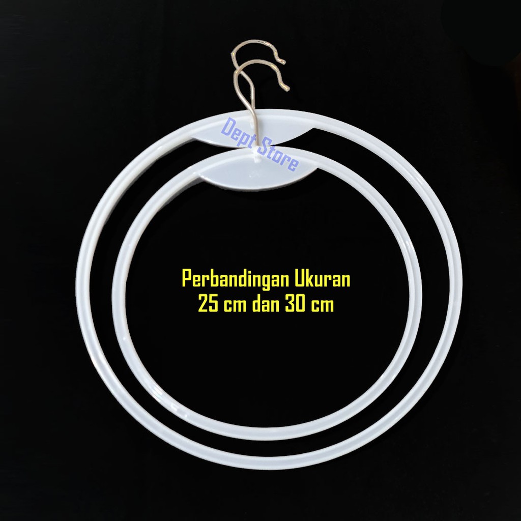 Hanger Jilbab CD 25 cm Bulat Gantungan Khimar / Bergo / Hijab
