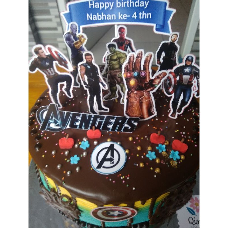 

kue ulang tahun Avengers uk20