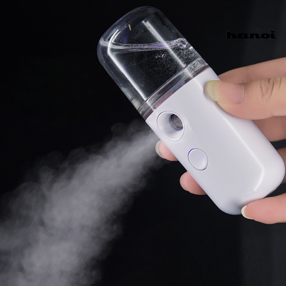 HQTM_30ml Rechargeable Mist Spray Handheld Facial Humidifier Moisturizing Air Diffuser