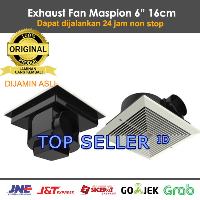 Exhaust Fan Maspion MV-16 EX Penghisap Asap Udara Dapur WC Toilet Plafon Dak Ceiling Ventilating Fan