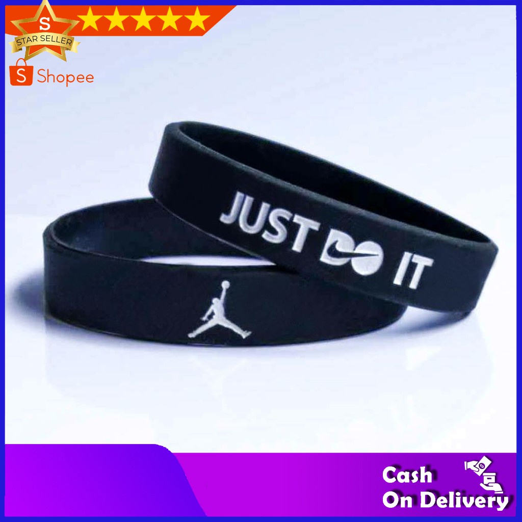 Gelang Jordan Nike ( just do it ) / Gelang Karet / Gelang Pria