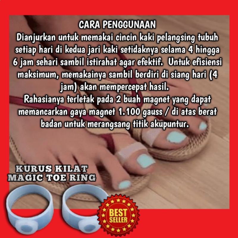 CINCIN PELANGSING Magic Toe Ring Penurun Berat Badan No Pelangsing Obat Diet Korset Herballife