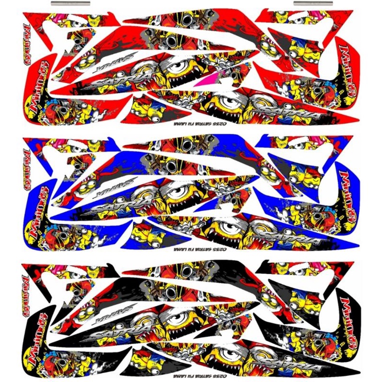 Striping Satria Fu / F 150 Old / Lama / Barong 2008 2009 2010 2011 2012 Variasi Sticker Motor Stiker