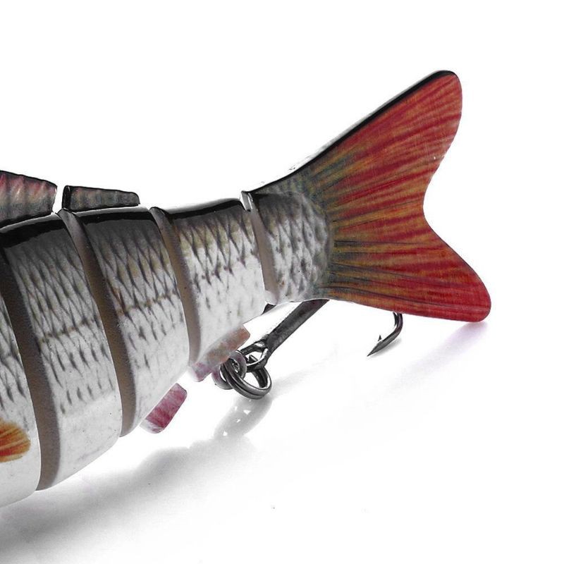 Umpan Pancing Crankbait 6 Segmen Ukuran 10cm dengan 2 Kail