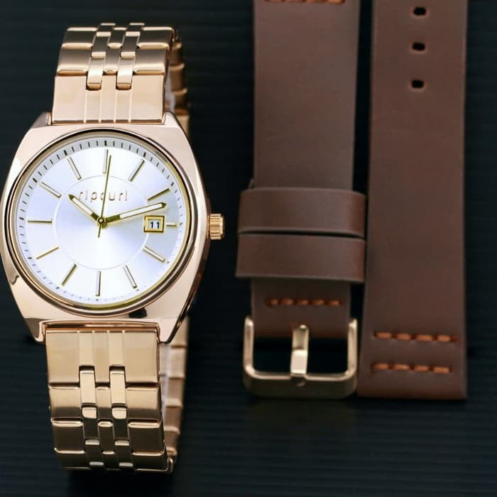 Grosir Jam Tangan Wanita / Cewek Ripcurl Paket Rantai Gold Army