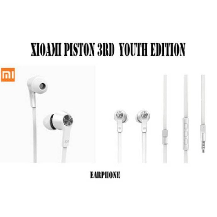 HEADSET EARPHONE XIAOMI PISTON 3 YOUTH EDITION WHITE ORIGINAL