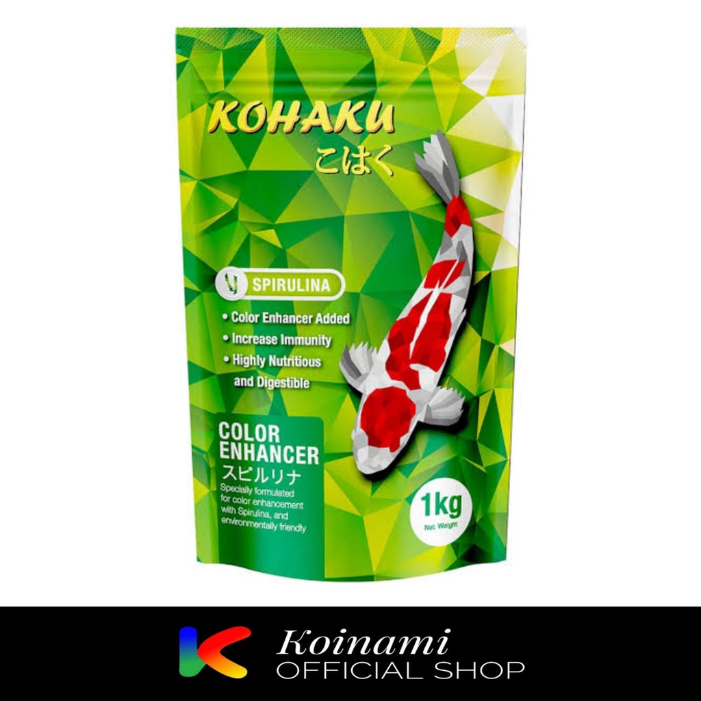 Kohaku Spirulina 1kg Floating / Makanan Ikan Koi Warna / Penambah Warna Koi / Pakan Koi / MS