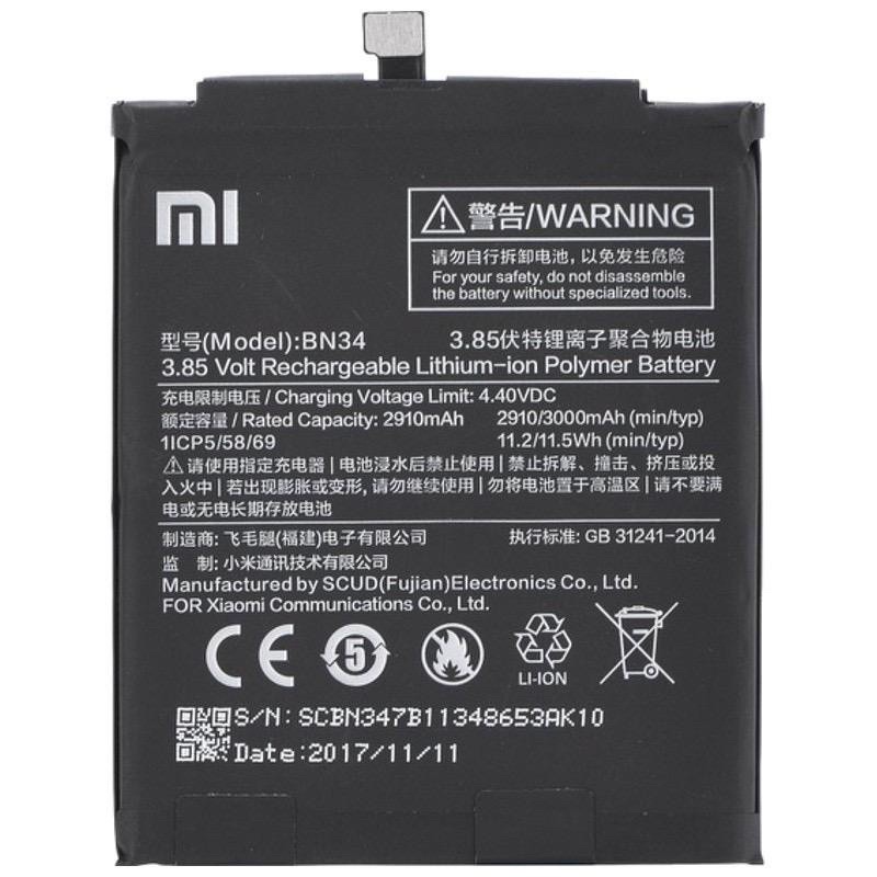 Baterai Hp XIAOMI REDMI 5A / BN 34 / BN34 / BN-34 Original Batre battery Batrai Ori OEM