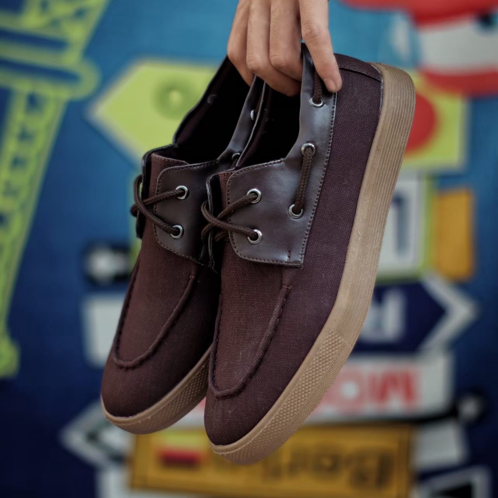 Sepatu kasual Pria loafers Sepatu casual pria cowo termurah pria Sepatu Kerja Kantor Semi Formal Kuliah Kondangan Gaya keren Kekinian Murah Terlaris || SEPATUS SLIP ON PRIA DEWASA KANVAS PREMIUM