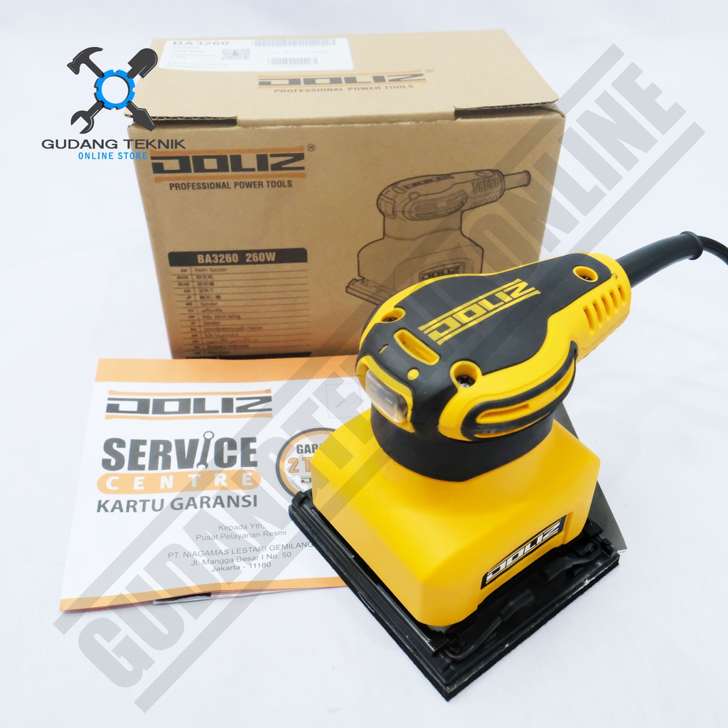 Mesin Amplas Doliz BA3260 / Palm Sander - Amplas Kotak Amplas Kayu DOLIZ BA 3260