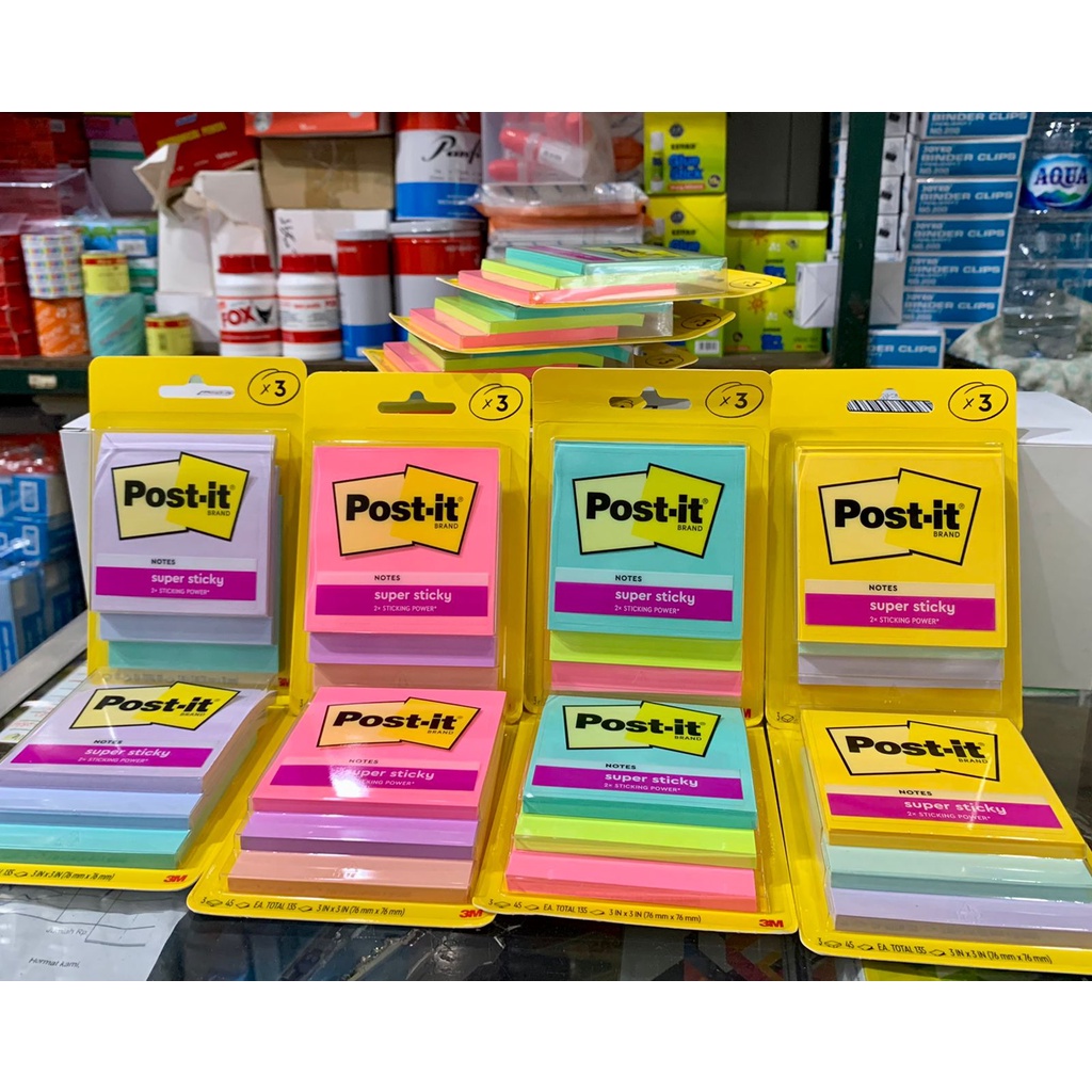 

Post-it 3M Super Sticky Notes 3321 / 4 Warna/76x76