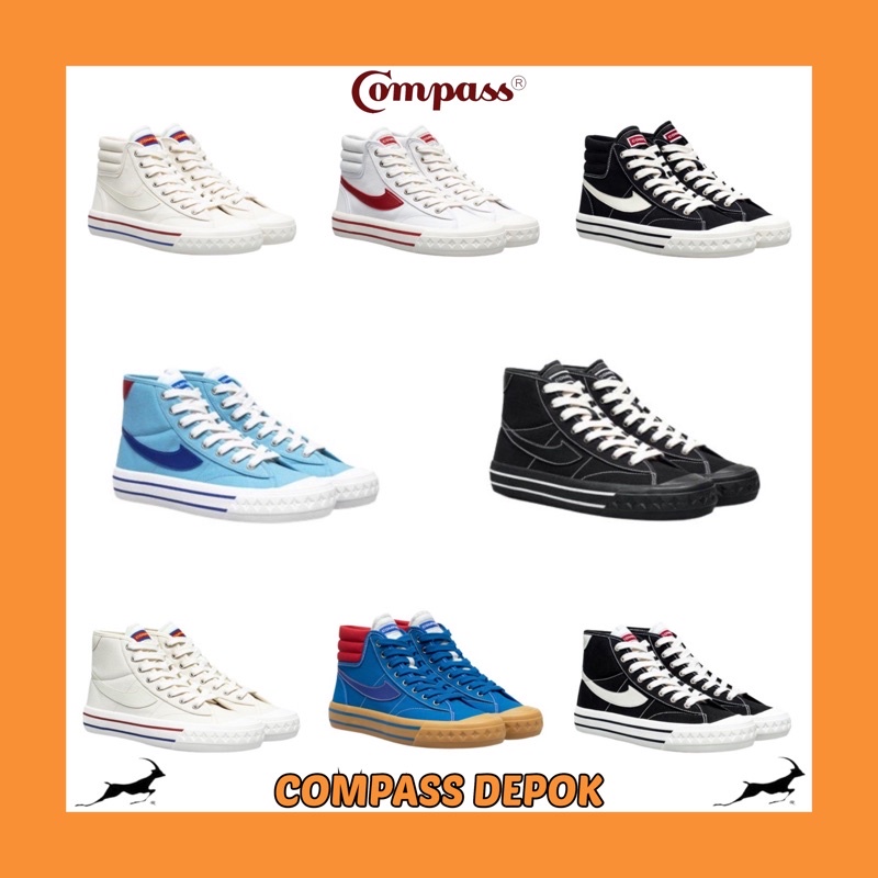 Compass Retrograde Hi / High Decon Double Black / Baby Blue / Decon Black White / Decon Cream / Blac