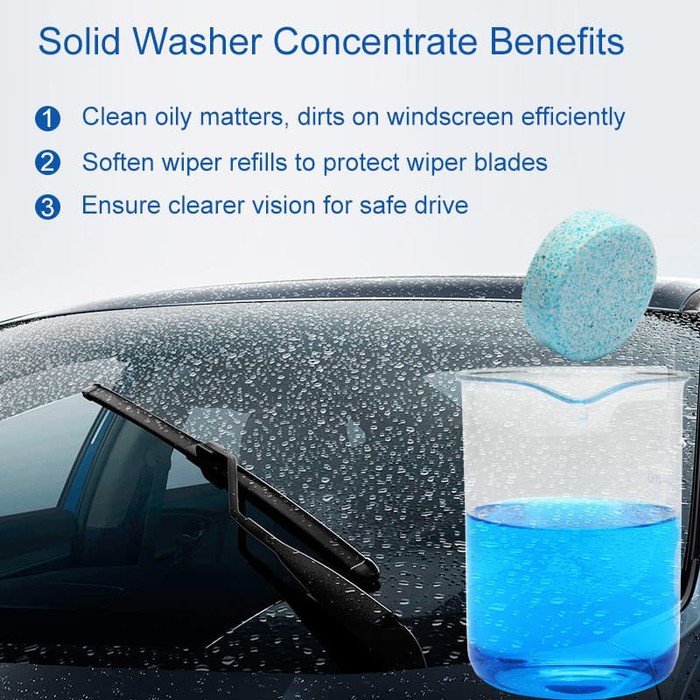 Sabun Pembersih Kaca Wiper Mobil Toilet Rumah Glass Cleaner Tablet