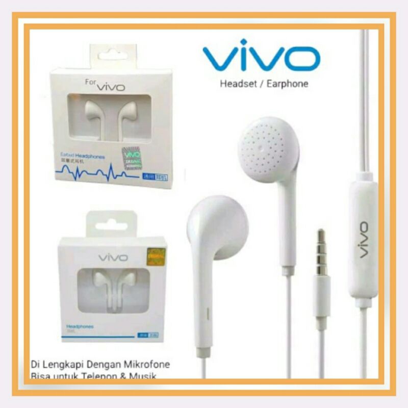 Headset vivo original 99% for vivo super bass/headset vivo MH133