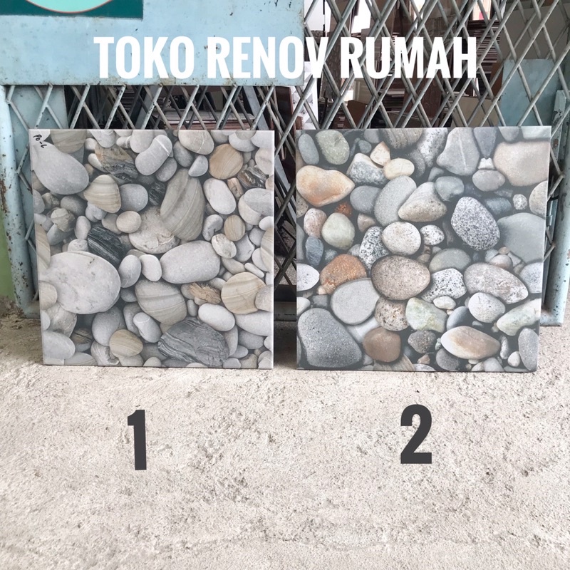 keramik 50x50 motif batu (kasar)/ keramik lantai kamar mandi/ keramik taman/ keramik halaman/ keramik garasi/ keramik dinding motif batu/ keramik teras/ keramik motif batu alam