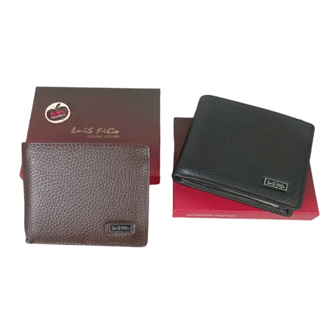 Dompet Pria Kulit Asli Free Card Holder Model Lipat Dua Casual Men Wallet