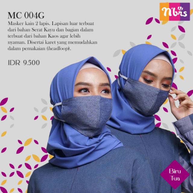 Masker Nibras MC 004E / G 2Lapis  (Earloop karet + Talpan)