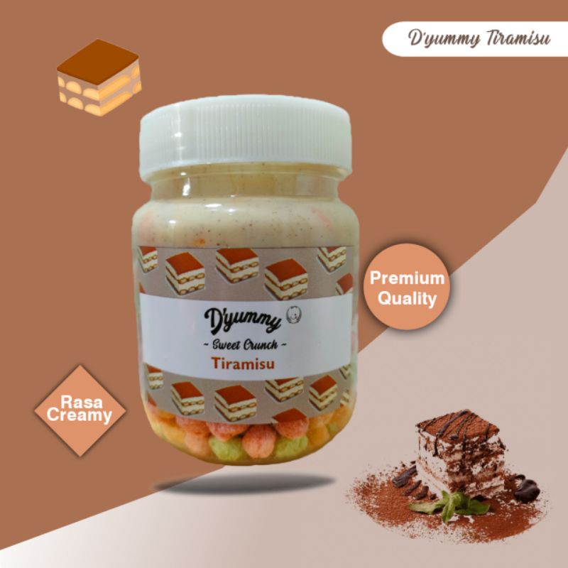 

Cokelat Lumer In jar | D'yummy sweet crunch rasa TIRAMISU