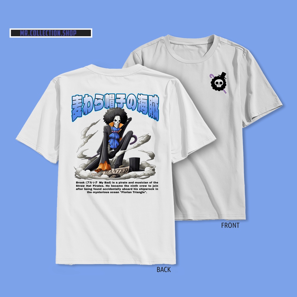 Kaos anime one piece keren brook / baju anime keren / kualitas distro