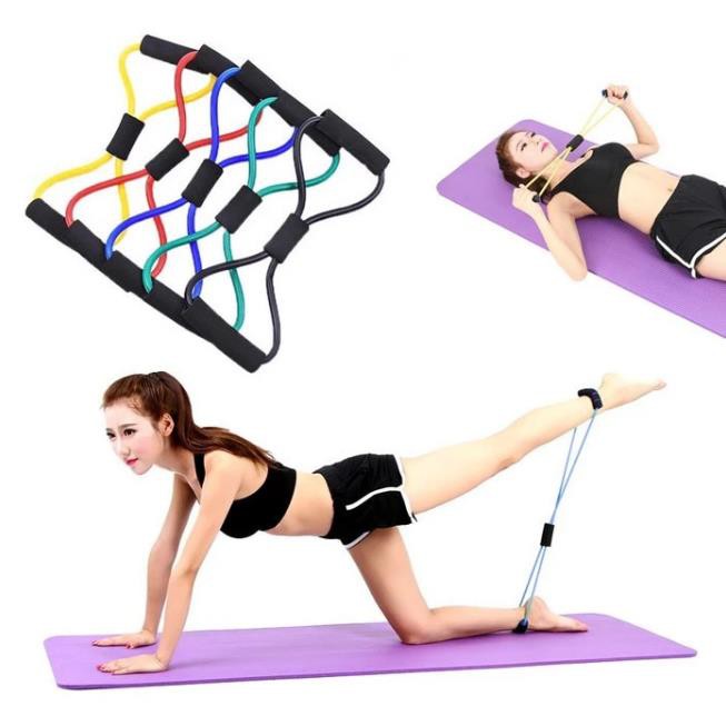 Tali Yoga Senam Stretch GYM Fitness Elastis Resistance Serbaguna Latihan Otot