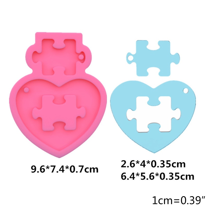 SIY  Super Glossy Love Heart Keychain Crystal Epoxy Resin Mold Pendant Silicone Mould