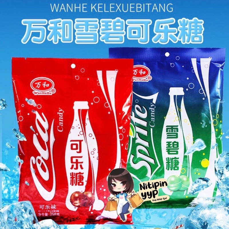 [HARGA PER BIJI] Delicious CocaCola &amp; Sprite Candy - Permen Soda Sprite / CocaCola (± 5gr)